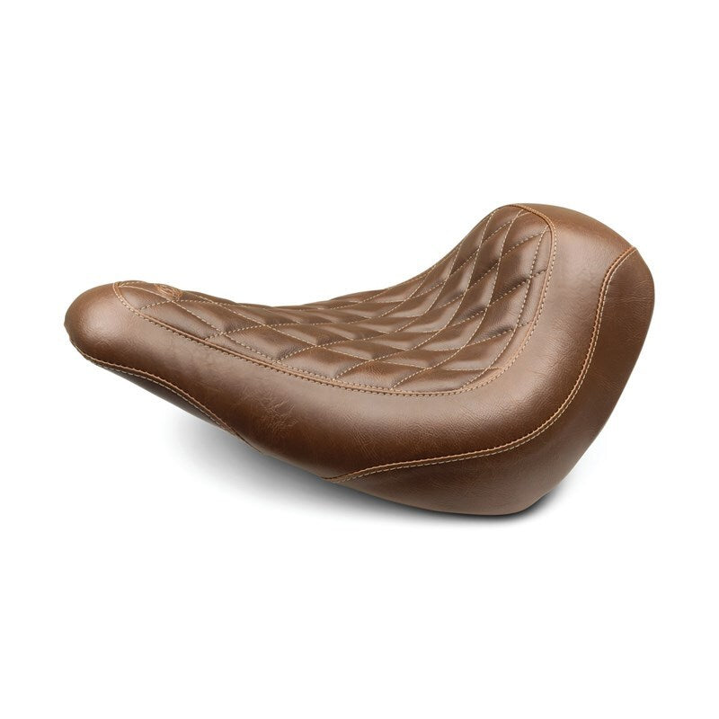 Mustang Motorcycle Mustang 2018-2021 Harley Low Rider, Sport Glide Wide Tripper Solo Seat Diamond Stitch - Brown - 83041