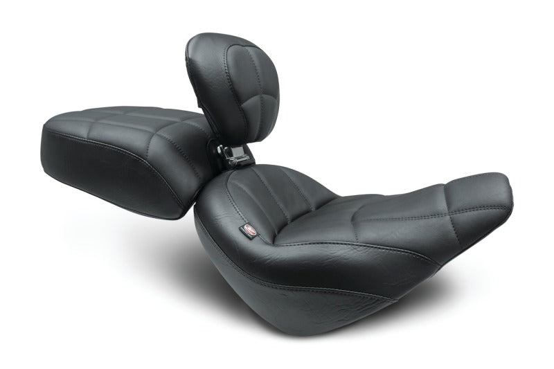 Mustang Motorcycle Mustang 2018-2021 Harley Street Bob Standard Touring Recessed Pass Seat - Black - 79495