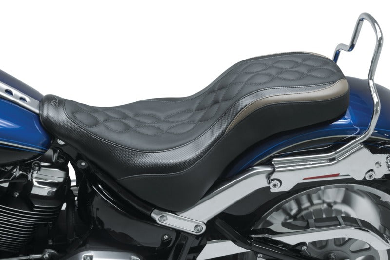 Mustang Motorcycle Mustang 2018-2023 Harley Fat Boy DayTripper 1PC Seat - Black - 75836