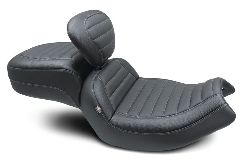 Mustang Motorcycle Mustang 2020-2022 Indian Challenger Standard Touring 1PC Seat w/Driver Backrest - Black - 89200