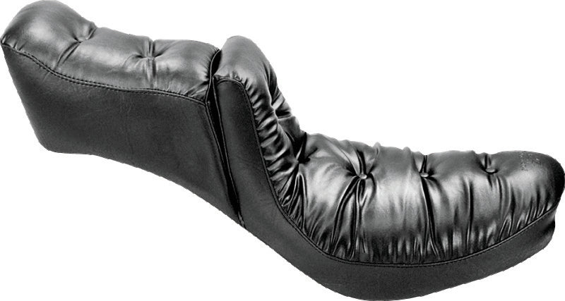 Mustang Motorcycle Mustang 2023-2024 HD CVO Rd Glide(ST), 2024 Rd Glide and Str Glide Touring Solo Seat - Black/Gray Stitch - 89401GM