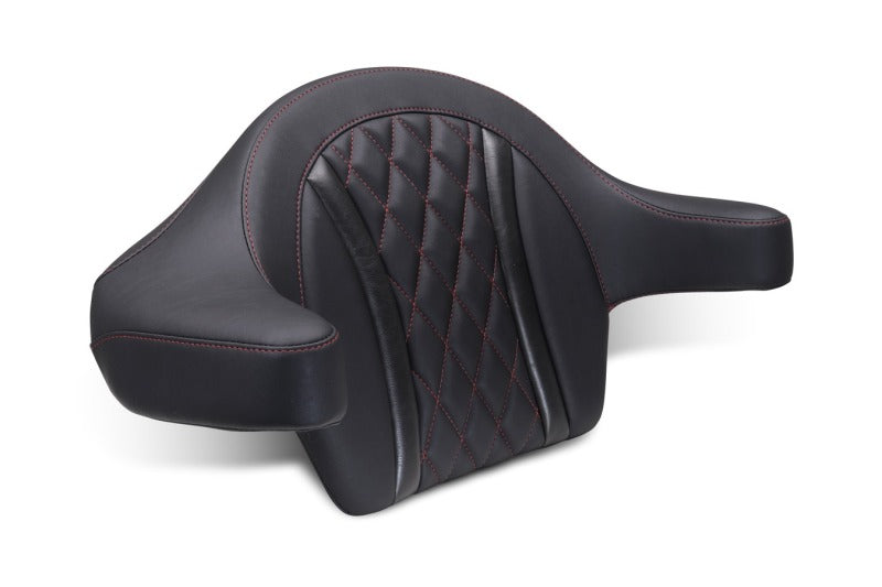 Mustang Motorcycle Mustang 2023-2025 Harley CVO Road Glide (ST) Deluxe Diamond Ext Arm Wrap-around Backrest Black - 88430DC