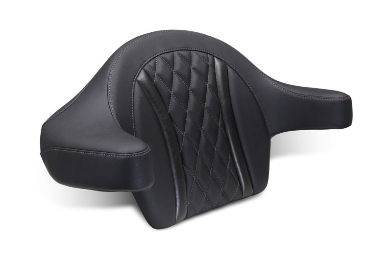 Mustang Motorcycle Mustang 2023-2025 Harley CVO Road Glide (ST) Deluxe Diamond Ext Arm Wrap-around Backrest Black - 88430GM