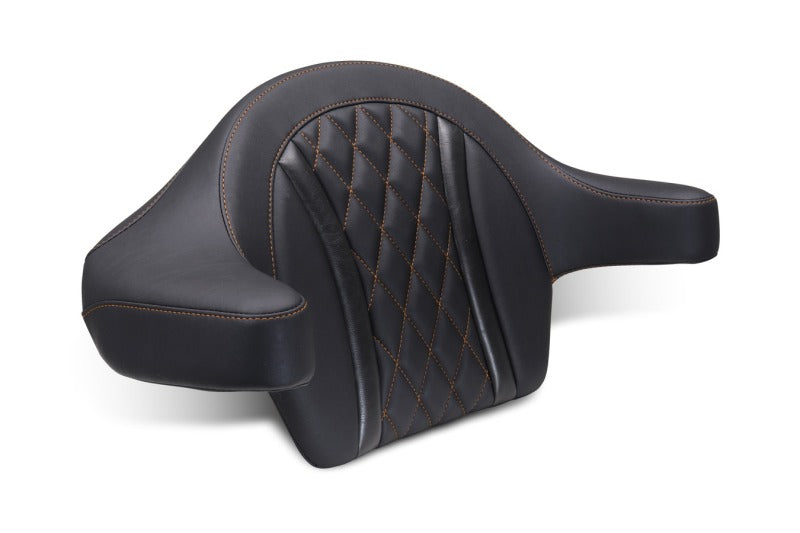 Mustang Motorcycle Mustang 2023-2025 Harley CVO Road Glide (ST) Deluxe Diamond Ext Arm Wrap-around Backrest Black - 88430MO