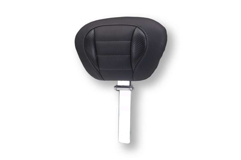 Mustang Motorcycle Mustang 2023-2026 Harley CVO Road Glide, Street Glide, Deluxe ST Driver Backrest Blk w/ GM Gray Thread - 89486GM