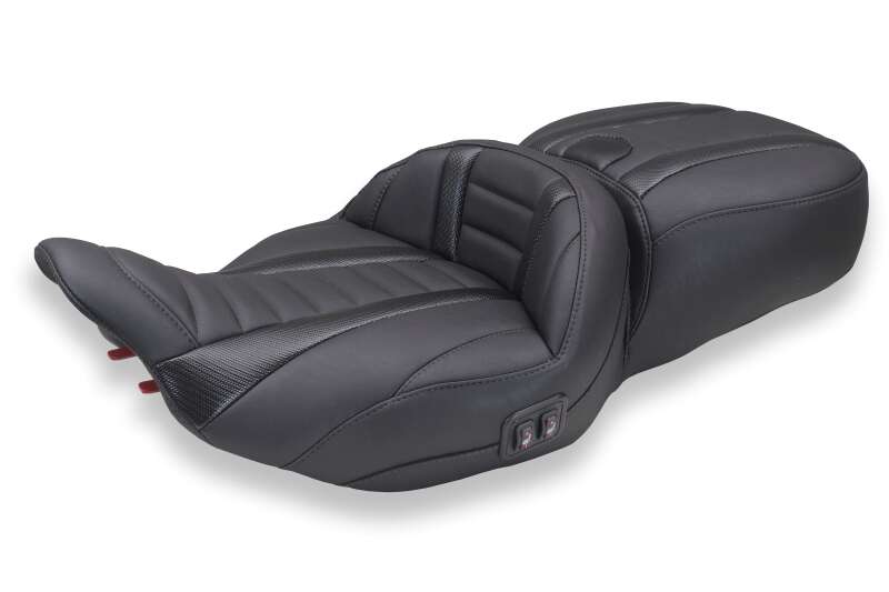 Mustang Motorcycle Mustang 2023-2026 Harley CVO Road Glide, Street Glide, Heated Deluxe ST 1pc 2Up Blk w/ Blk Thread - 89481