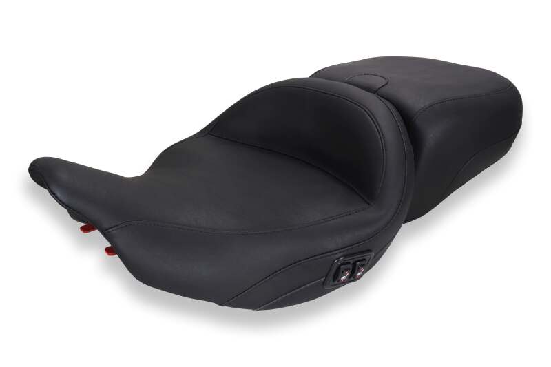Mustang Motorcycle Mustang 2023-2026 Harley CVO Road Slide, Street Glide, Heated Smooth ST 1pc 2Up Blk w/ Blk Thread - 89485