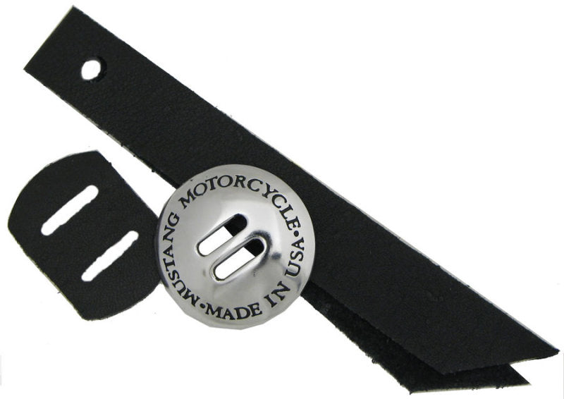 Mustang Motorcycle Mustang Concho Kit Large (41mm) with Leather Strip Hardware - 78024