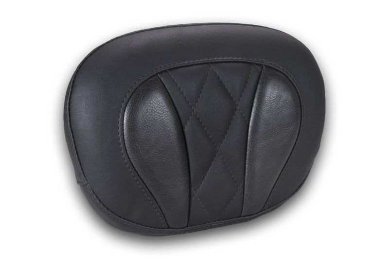 Mustang Motorcycle Mustang Deluxe Diamond Touring Sissy Bar Pad Black w/Black Thread - 88450