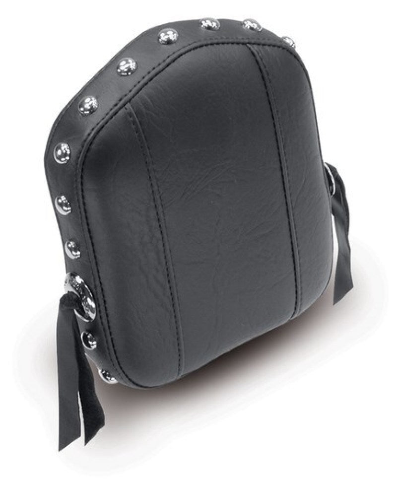 Mustang Motorcycle Mustang Honda, Suzuki, Yamaha, Kawasaki Sissy Bar Pad (7.5 inch x 9 inch) w/Studs - Black - 75198