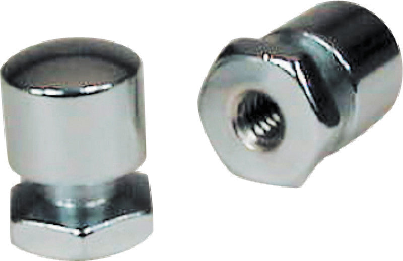 Mustang Motorcycle Mustang Solo Mounting Nuts (Pair) - Chrome - 78032