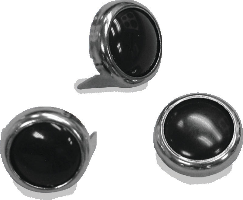 Mustang Motorcycle Mustang Studs 12.5mm (Bag of 10) - Black - 78089