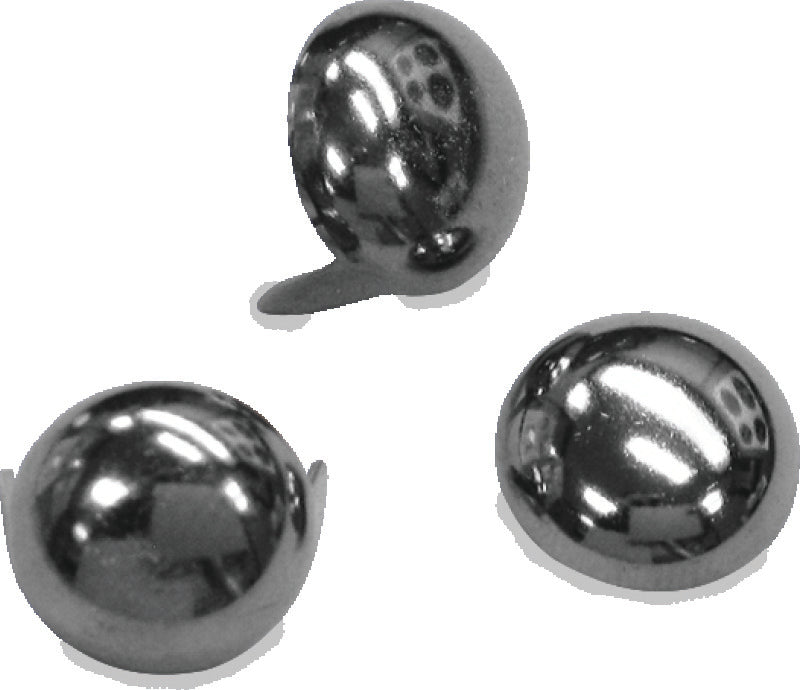 Mustang Motorcycle Mustang Studs 12.5mm (Bag of 20) - Chrome - 78079