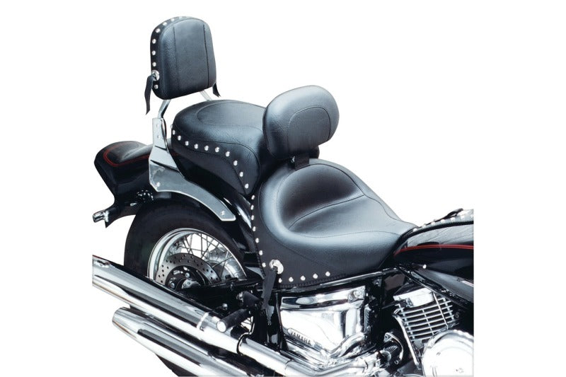 Mustang Motorcycle Mustang Yamaha Sissy Bar Pad (7.5 inch x 9 inch) w/Studs- Black - 75135