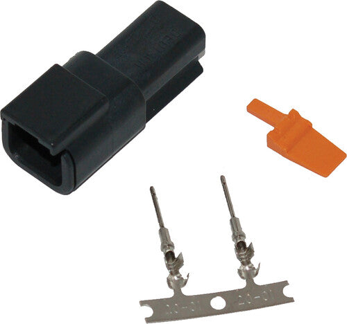 NAMZ CUSTOM CYCLE Deutsch DTM Receptacle W/Stamped Terminals and Wedgelock - MDR-2B
