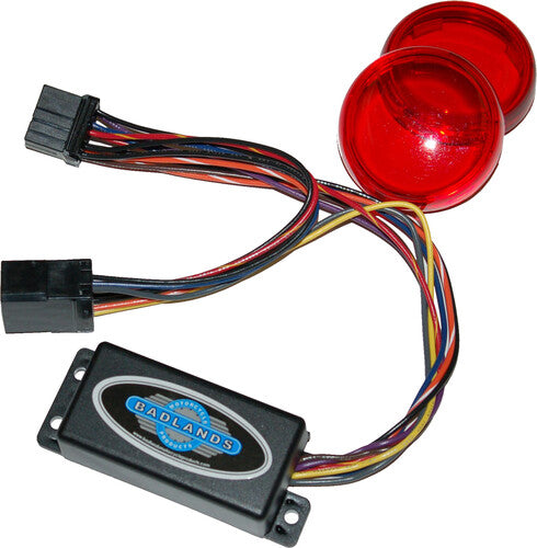 NAMZ CUSTOM CYCLE Run, Brake & Turn Signal Modules with Equalizer & Red Lens Kit - ILL-03-RL-C