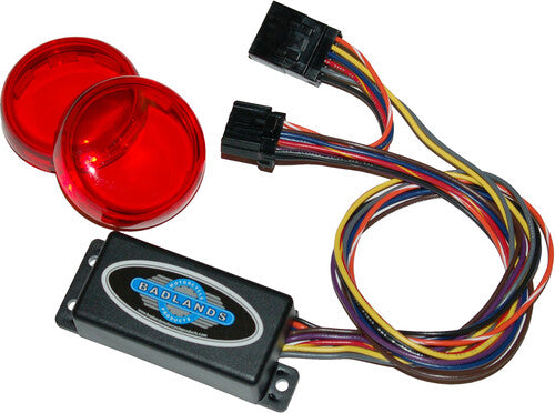 NAMZ CUSTOM CYCLE Run, Brake & Turn Signal Modules with Equalizer & Red Lens Kit - ILL-04-RL-C