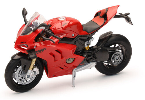 NEW-RAY 1:12 SCALE SUPER SPORT BIKE DUCATI PANIGALE V4 S (RED) - 58253