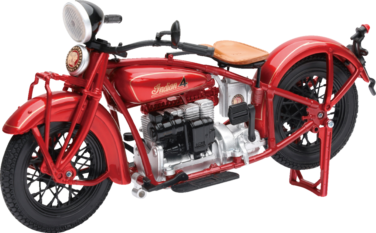 NEW RAY TOYS Mini 1930 Indian 4 Bike - 1930 Indian 4 Bike / 1:12 Scale / Red 7001-0101