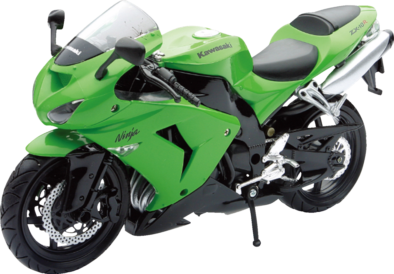 NEW RAY TOYS Mini Kawasaki ZX-10R Sport Bike - Kawasaki ZX-10R Sport Bike / 1:12 Scale / Green 7001-0094