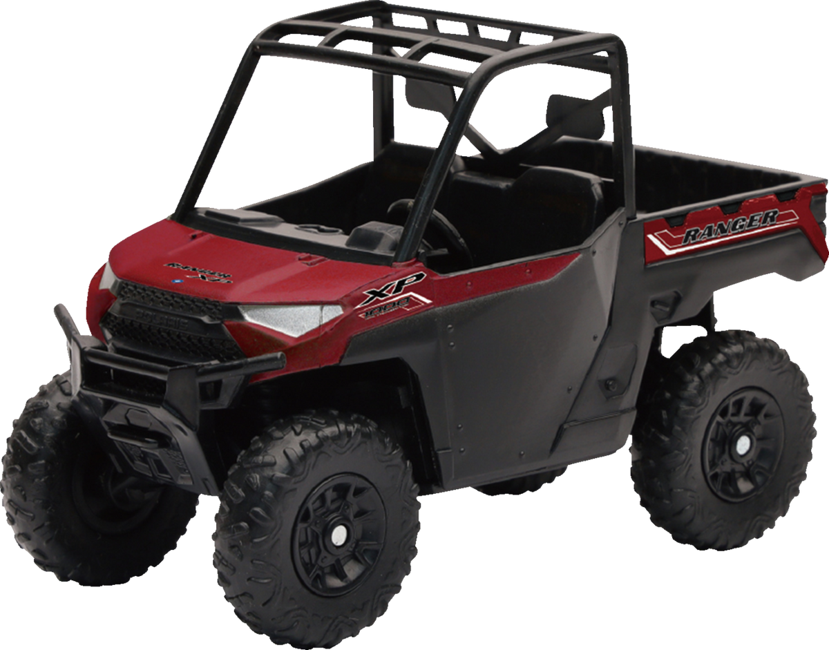 NEW RAY TOYS Mini Polaris Ranger XP1000 EPS - 1:18 Scale / Black/Red 7001-0010