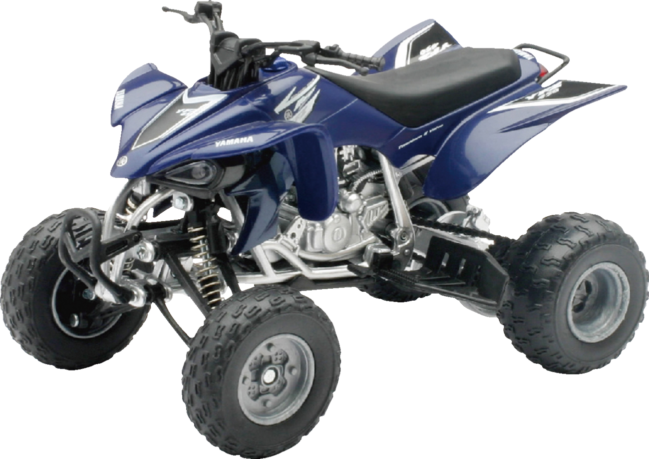 NEW RAY TOYS Mini Yamaha YFZ 450 ATV - Yamaha YFZ 450 ATV / 1:12 Scale / Black/Blue 7001-0026