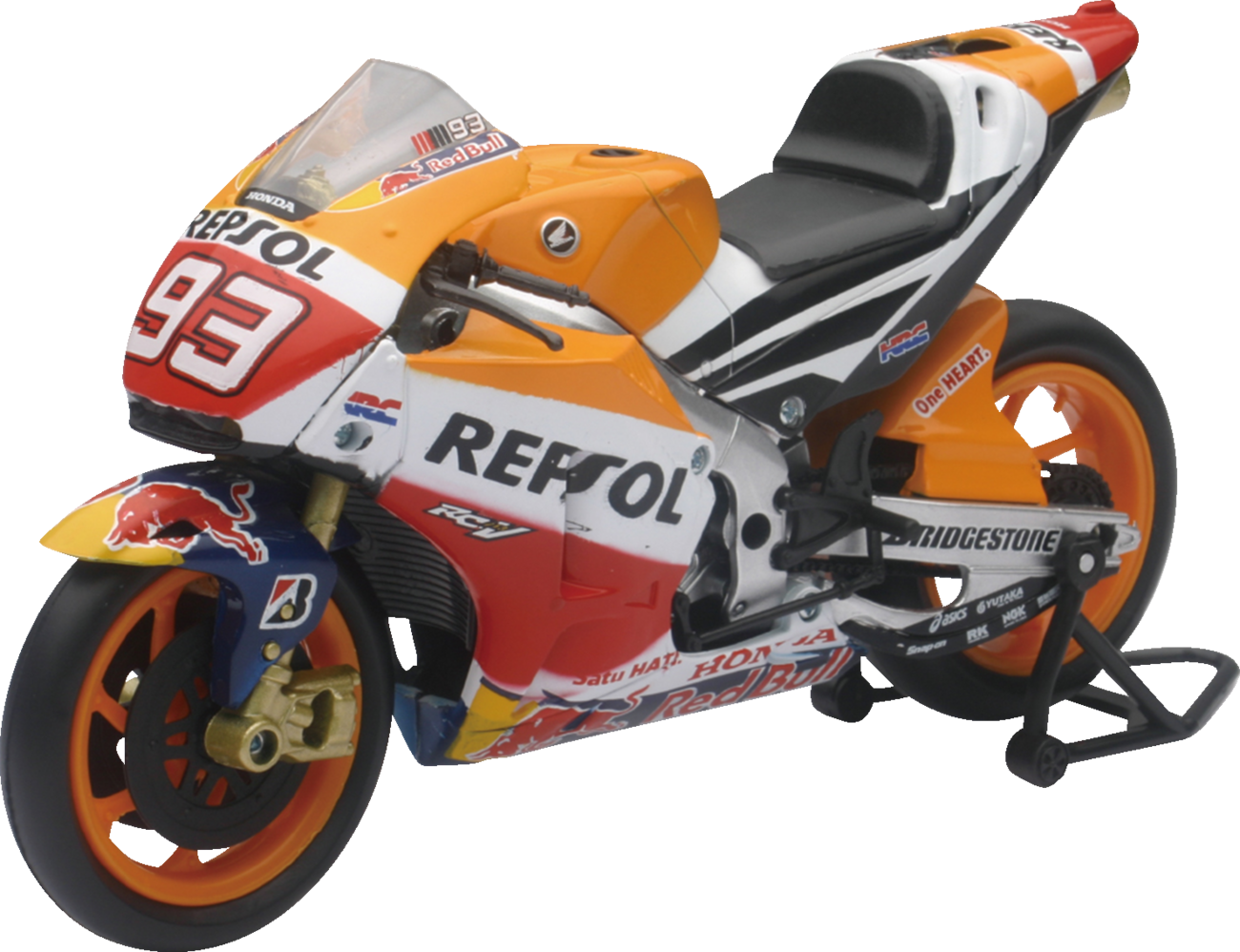 NEW RAY TOYS Repsol Honda Team RC213V 2015 Race Bike - Repsol Honda Team RC213V 2015 / Marc Marquez / 1:12 Scale / Orange/Red/Black 7001-0053