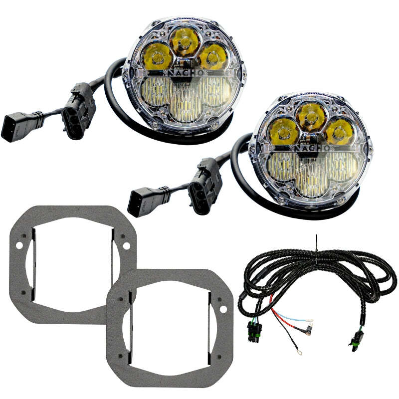 Nacho Offroad Technology Nacho Lighting Jeep JL/JT SAE Combo White Plug N Play Fog Light Kit (1pc Bumper Kit) - V3JW1KWSM