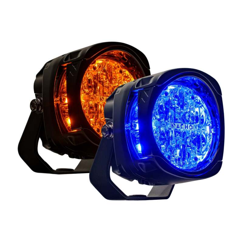 Nacho Offroad Technology Nacho Lighting Quatro Chase - Amber/Blue (Pair) - PM455AB