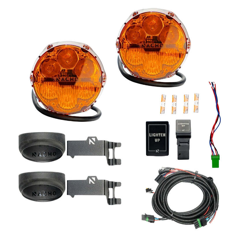 Nacho Offroad Technology Nacho Lighting Toyota SAE Combo Plug N Play Fog Light Kit - Amber - V3TO1KASM