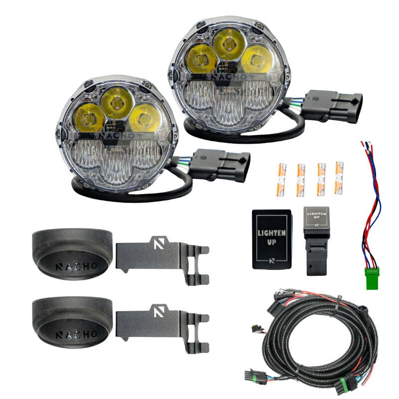 Nacho Offroad Technology Nacho Lighting Toyota SAE Combo Plug N Play Fog Light Kit - White - V3TO1KWSM