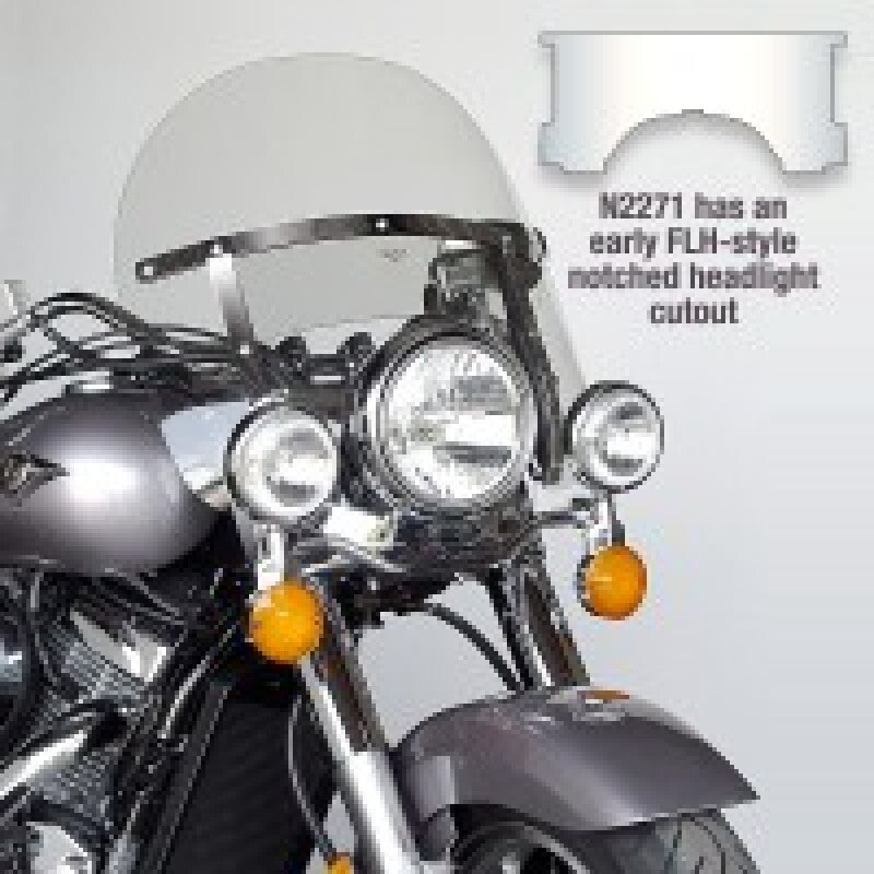 National Cycle 2060-1984 Harley-Davidson FL Glide/Electric Glide Sport Chopped Heavy Duty Windshield - N2271