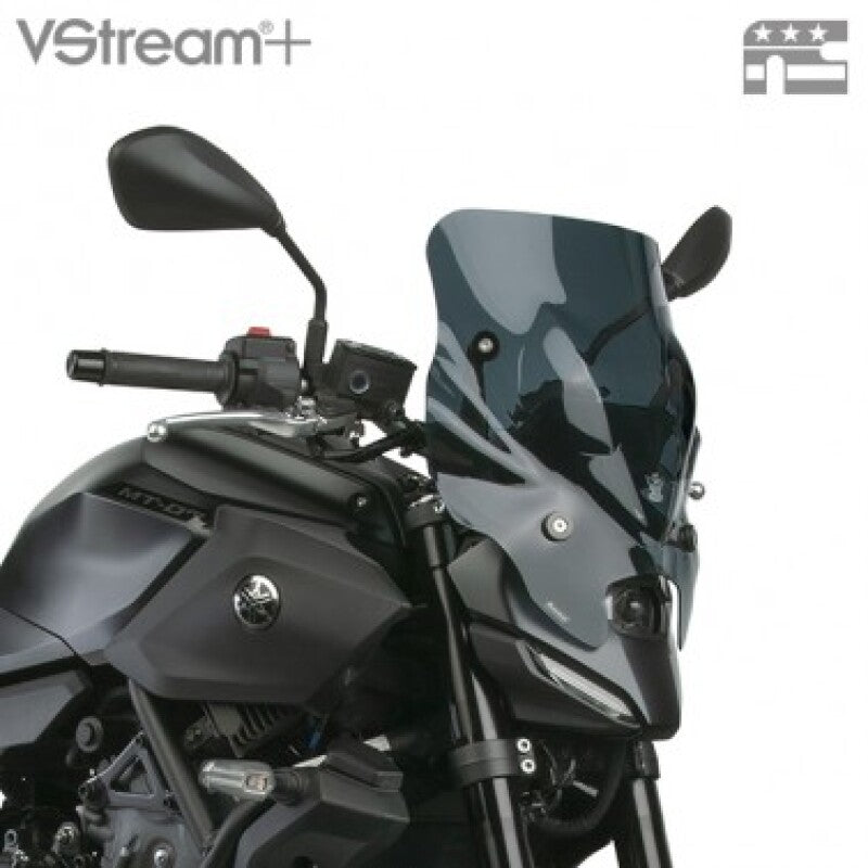 National Cycle 25+ Yamaha MT-07 Vstream+ Quantum HC Poly Low Windshield - Dark Tint - N20352
