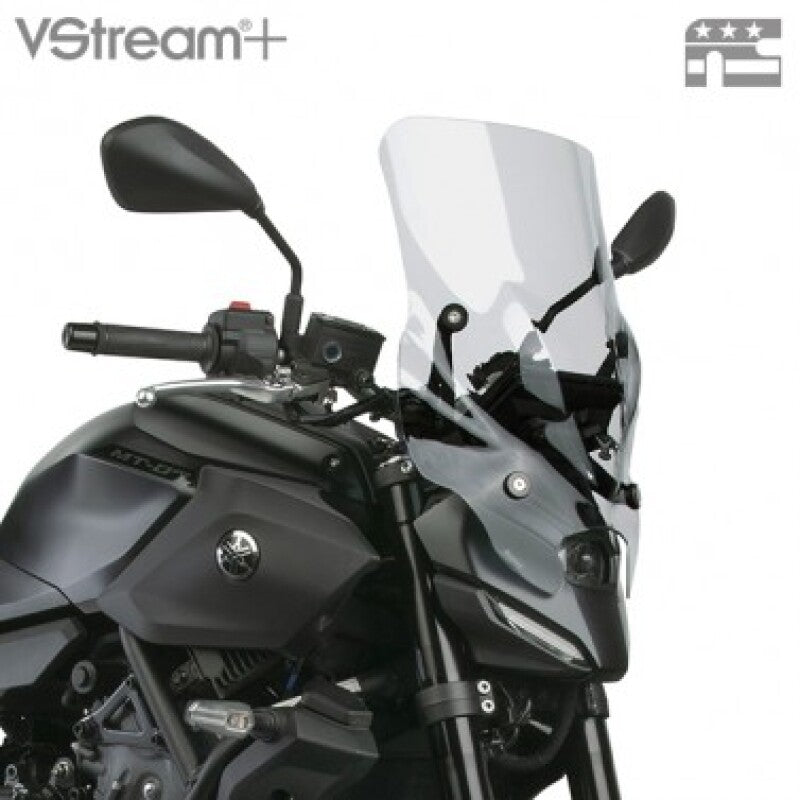 National Cycle 25+ Yamaha MT-07 Vstream+ Quantum HC Poly Mid Windshield - Light Tint - N20353