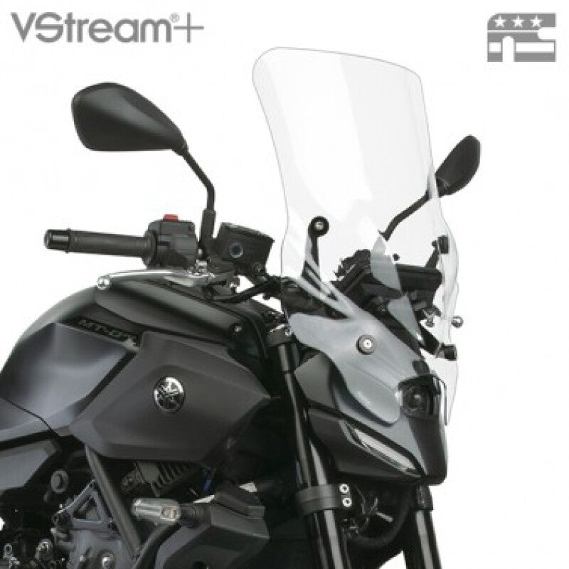 National Cycle 25+ Yamaha MT-07 Vstream+ Quantum HC Poly Tall Windshield - Clear - N20354