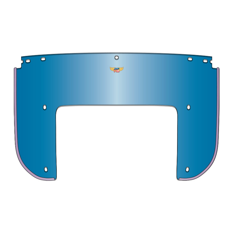 National Cycle Heritage Bottom Replacement Beaded Windshield 5 Bolt - Blue - 22002