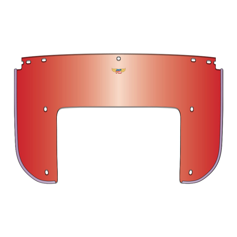 National Cycle Heritage Bottom Replacement Beaded Windshield 5 Bolt - Red - 22001