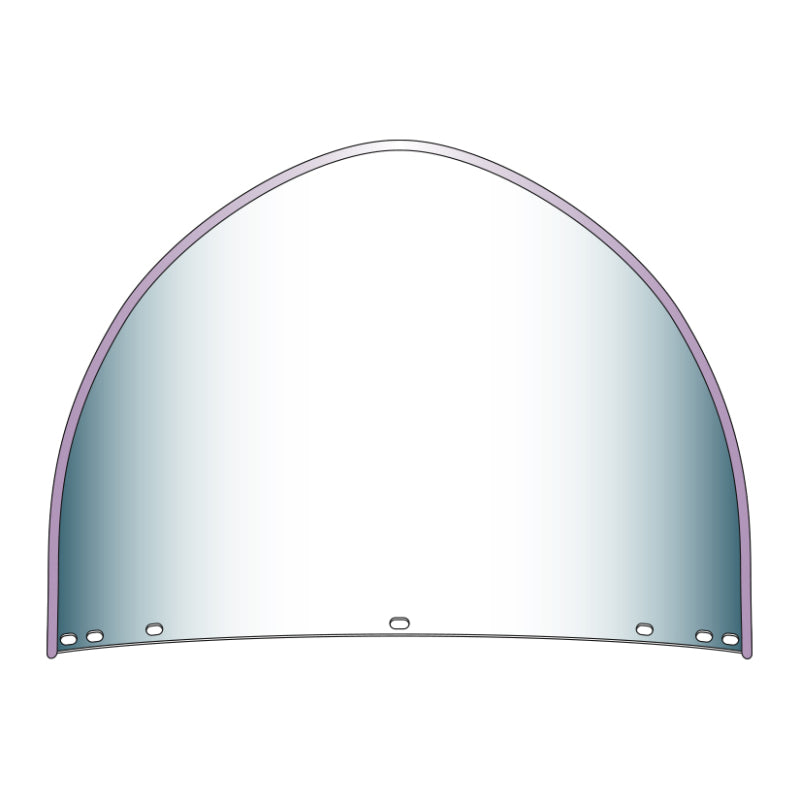 National Cycle Heritage Peaked Top Replacement Beaded Windshield 7 Bolt-Clear - 20003