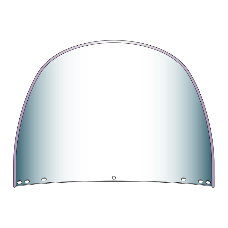 National Cycle Heritage Standard Top Rounded Replacement Beaded Windshield 5 Bolt - Clear - 20000