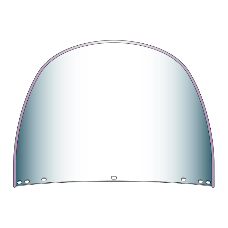 National Cycle Heritage Standard Top Rounded Replacement Beaded Windshield 7 Bolt-Clear - 20002