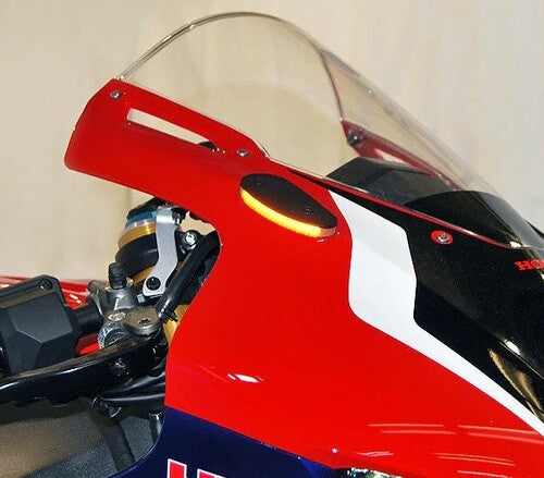 New Rage Cycles Mirror Block Off Turn Signals - CBRRR-FB