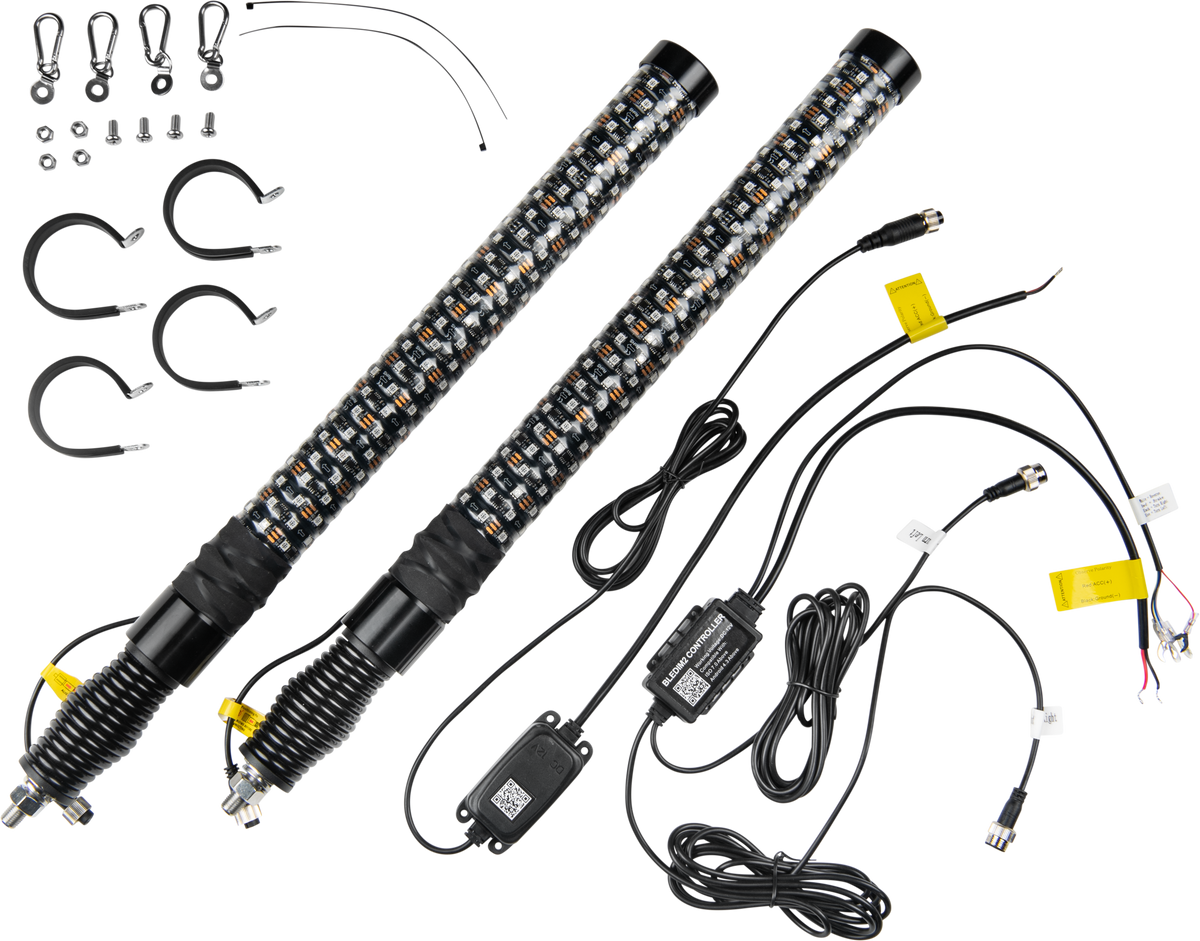 OPEN TRAIL Fat Whips 360° RGB LED Whip - SNA123P--2FT