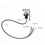 Eagle Lights Bar End LED Turn Signals for 7/8" Handlebars - Pair