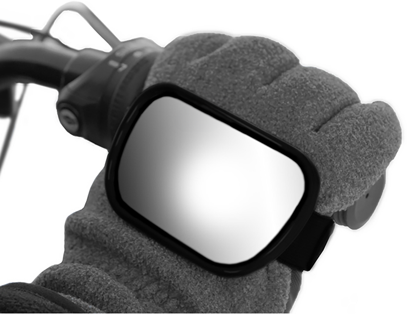 P4M Hand Mount Snowmobile Mirror - Mirror / Hand / Rectangle / Black 0640-1695