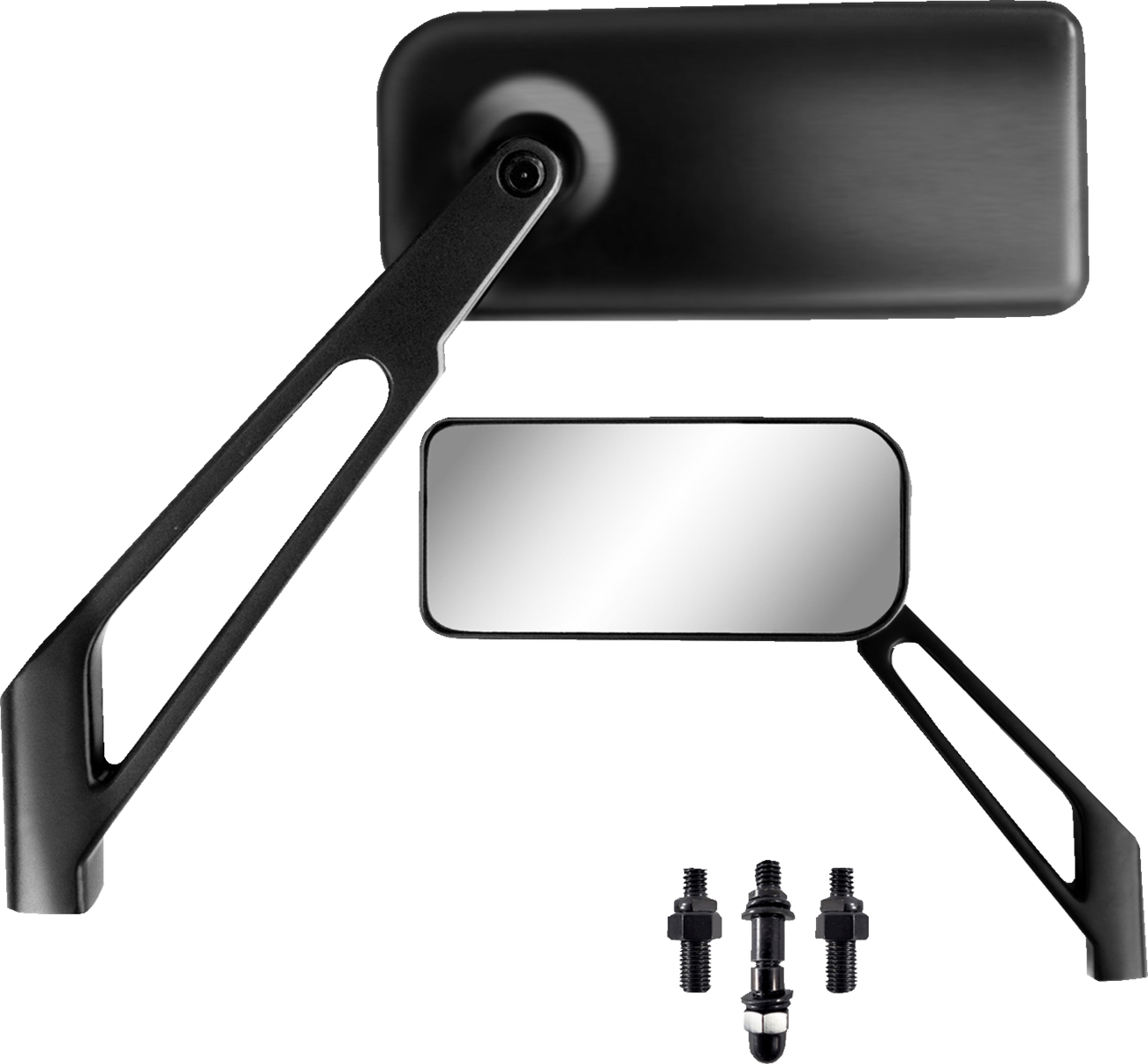 P4M X-Treme Designer Mirror - Mirror / X-Treme Designer / Side View / Rectangular / Black 0640-1692