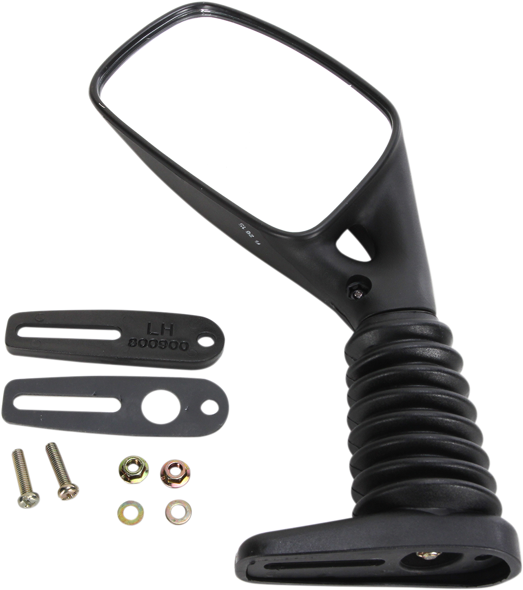 P4M ZX Fairing Mount Mirror - Mirror / ZX / Side View / Rectangle / Black / Left / Each 0640-0935