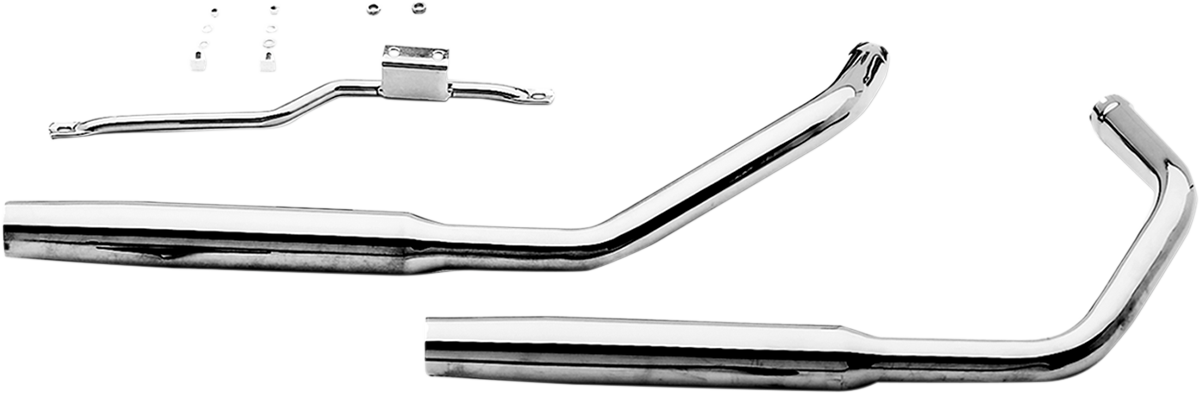 PAUGHCO Staggered Dual Exhaust System - '57-'85 XL / Tapered / 38" Long 1800-1872