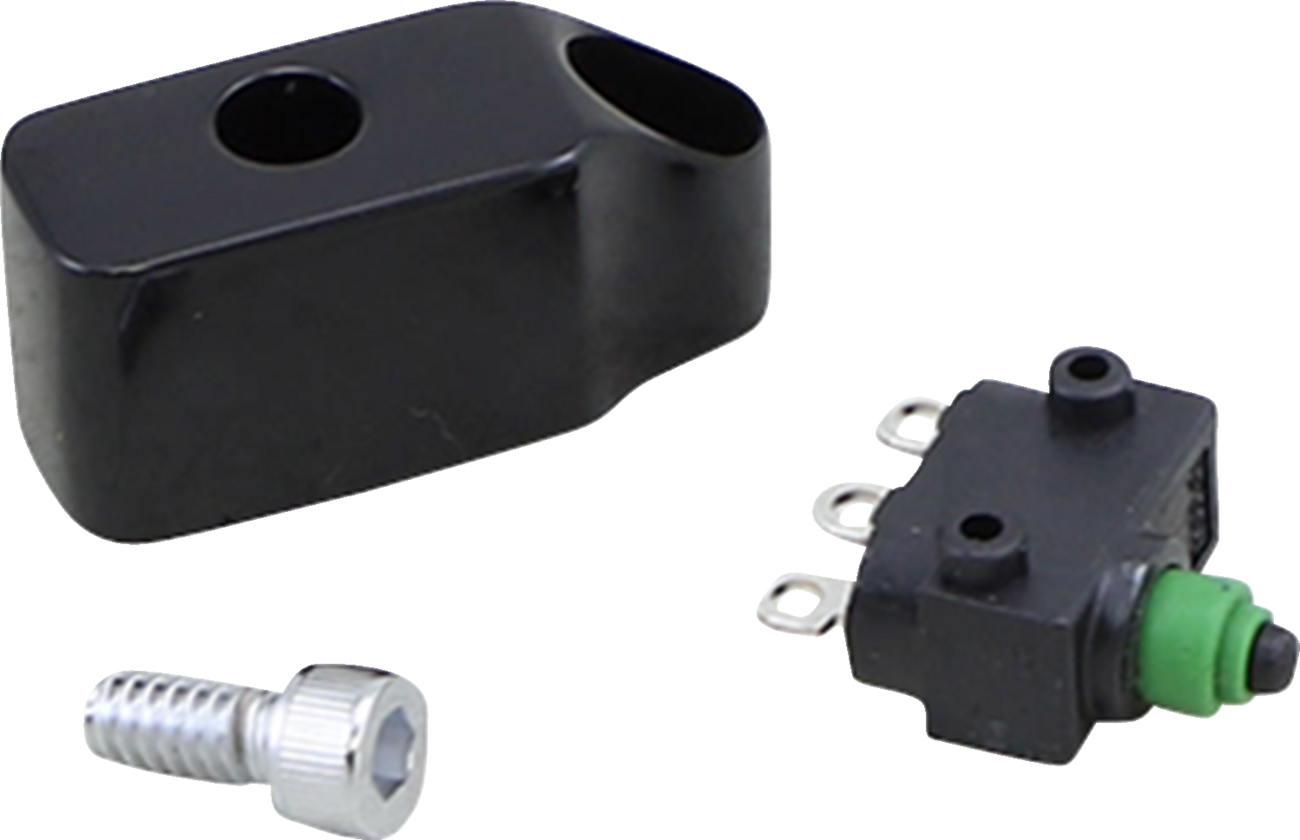 PERFORMANCE MACHINE (PM) Control Switch Housing — Switch Housing - Control Switch Housing / Includes Switch / Brake/Clutch / Black 0616-0375