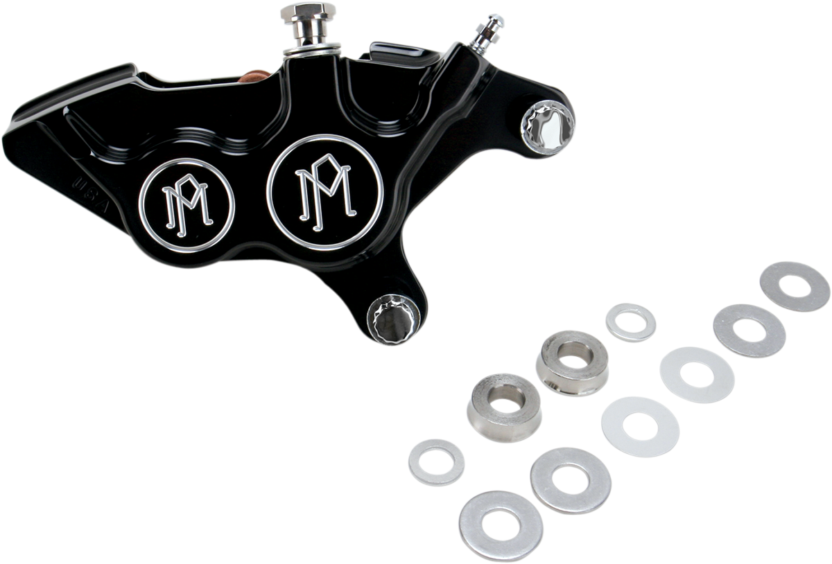 PERFORMANCE MACHINE (PM) Four-Piston Differential-Bore Caliper - 4-Piston Caliper / Front Right / Contrast Cut™ / 11.5" 1701-0312