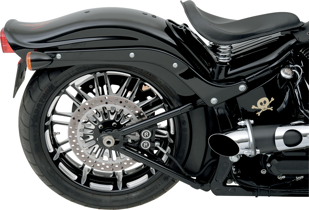 PERFORMANCE MACHINE (PM) Four-Piston Differential-Bore Caliper - 4-Piston Caliper / Rear / Contrast Cut™ 08-17 Softail 1701-0313
